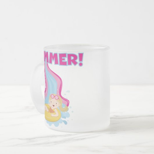 Blonder Mädchen-Sommer Mattglastasse (Vorderseite Links)