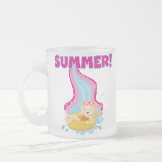 Blonder Mädchen-Sommer Mattglastasse (Links)