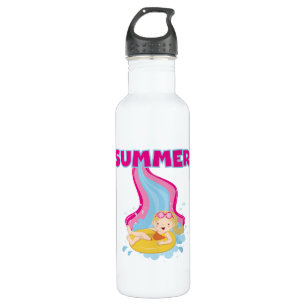 Blonder Mädchen-Sommer Trinkflasche