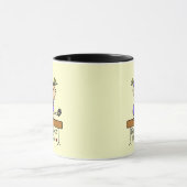 Blonder MädchenGymnast auf Strahln-T-Shirts und Tasse (Zentrum)