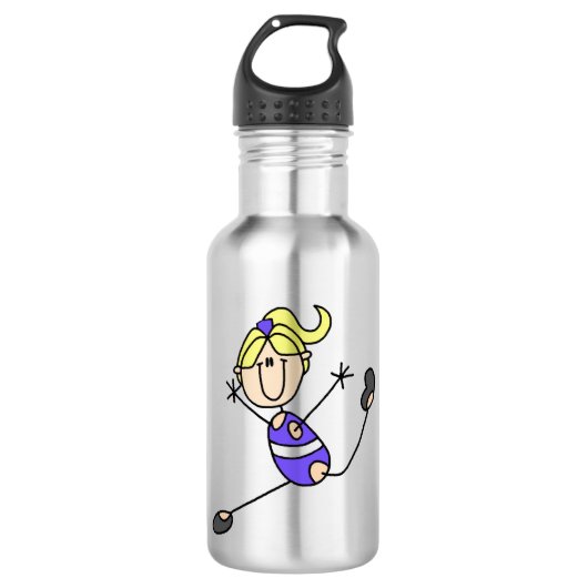 Blonder MädchenGymnast Trinkflasche (Vorderseite)