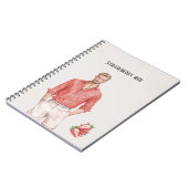 Blonder Mann Strawberry Red Top Notizblock (Linke Seite)