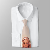 Blonder Pinup im weißen Bikini Krawatte (Gebunden)