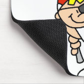 Blonder Pirat mit Flagge Mousepad (Ecke)