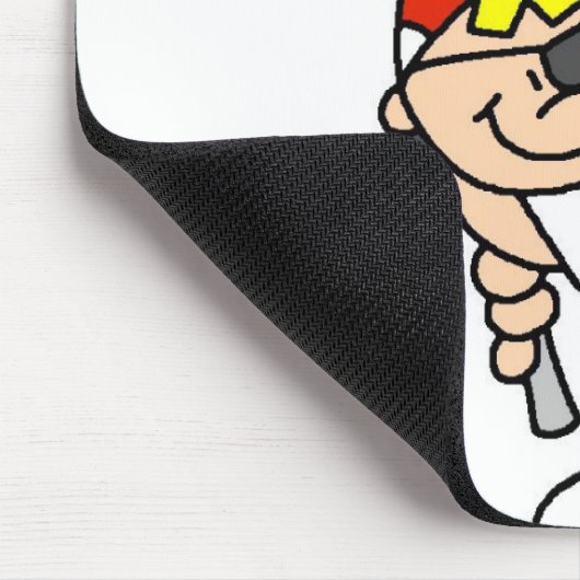 Blonder Pirat mit Flagge Mousepad (Ecke)