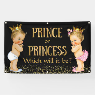 Blonder Prinz Prinzessin Geschlecht Enthüllung Bab Banner