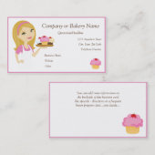Blonder/rosa Kuchen-Bäcker/Visitenkarte der Visitenkarte (Vorne/Hinten)