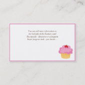 Blonder/rosa Kuchen-Bäcker/Visitenkarte der Visitenkarte (Rückseite)