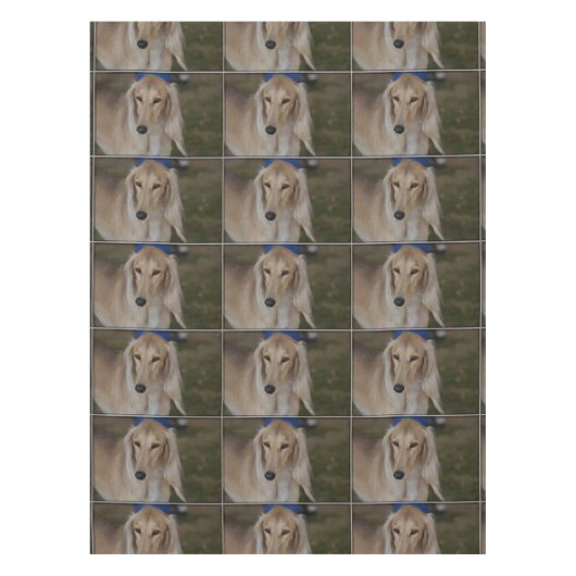 Blonder Saluki Hund Tischdecke (Vorderseite)