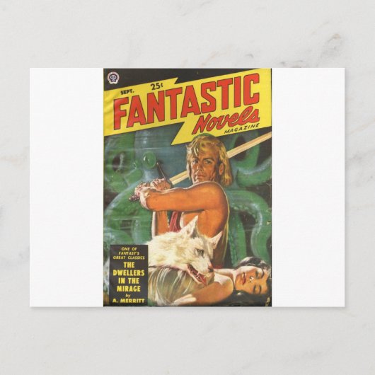 Blonder Schwertkämpfer Postkarte (Vorderseite)