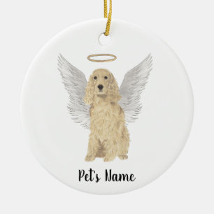 Blonder Tan Golden Cocker Spaniel Sympathie Gedenk Keramik Ornament