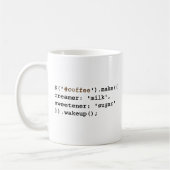 Blonder und süßer Javascript-Kaffee-Code Kaffeetasse (Links)