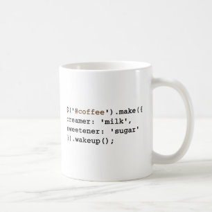 Blonder und süßer Javascript-Kaffee-Code Kaffeetasse