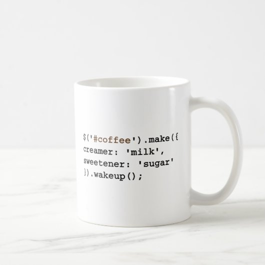 Blonder und süßer Javascript-Kaffee-Code Kaffeetasse (Rechts)