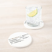 Blonder und süßer Javascript-Kaffee-Code Sandstein Untersetzer (Seite)