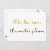 Blondes & Brunettes Postkarte (Vorne/Hinten)