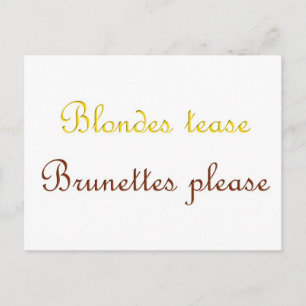 Blondes & Brunettes Postkarte