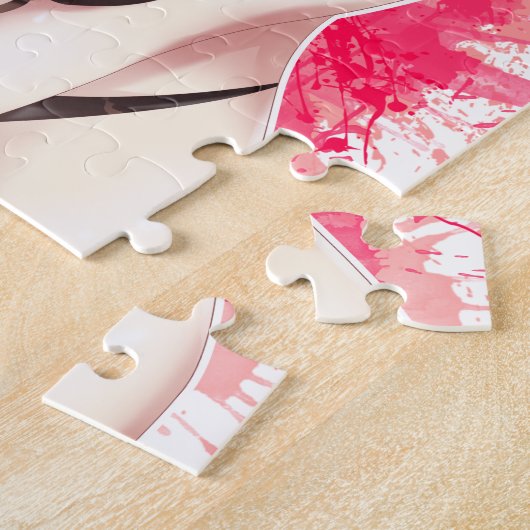 Blondes Haar-Bikini-Pelzmädchen Puzzle (Seite)