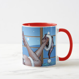 Blondes Haar, blaue mit Augen Tasse