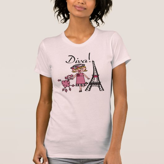 Blondes Haar-Diva T-Shirt (Vorderseite)