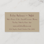 Blondes Haar-Salon-Stylist-einzigartige Visitenkarte (Rückseite)