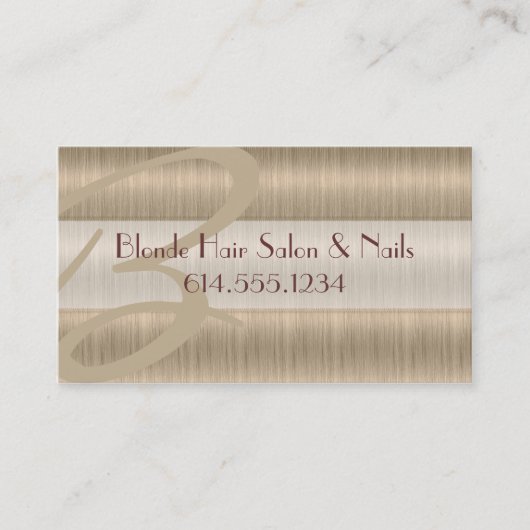 Blondes Haar-Salon-Stylist-einzigartige Visitenkarte (Vorderseite)