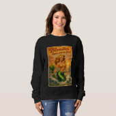 Blondes Have More Fun | Retro Pin-Up Mermaid Art Sweatshirt (Vorne ganz)