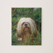 Blondes Hundepuzzlespiel Lhasas Apso Puzzle (Vertikal)