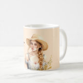 Blondes Landmädchen Kaffeetasse (VorderseiteRechts)