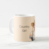 Blondes Landmädchen Kaffeetasse (Vorderseite Links)