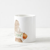 Blondes Mädchen Bauernmarkt Bio- Kaffeetasse (Mittel)