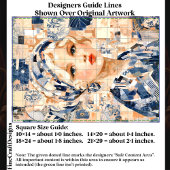 Blondes Mädchen, Blau & Creme Patchwork EC2R Decou Seidenpapier