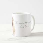Blondes Mädchen Blumen im Haar Kaffeetasse (VorderseiteRechts)