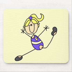 Blondes Mädchen Turnen T-Shirts und Geschenke Mousepad