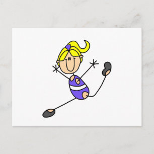 Blondes Mädchen Turnen T-Shirts und Geschenke Postkarte