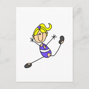 Blondes Mädchen Turnen T-Shirts und Geschenke Postkarte