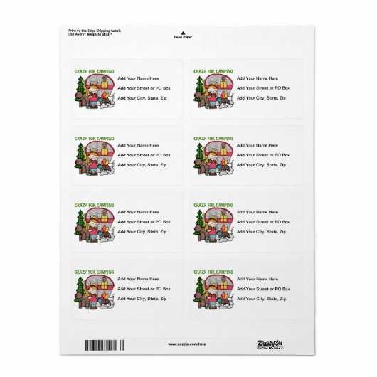 Blondes Mädchen verrückt für Camping (Vorne)