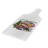 Blondes Mädchen verrückt für Camping Schneidebrett (Ecke)