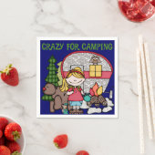 Blondes Mädchen verrückt für Camping Serviette (Beispiel)