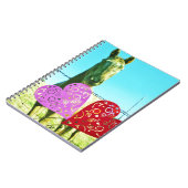 Blondes Pferd und rosa und rote Herzen Notizblock (Linke Seite)