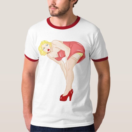 Blondes Pinup-Mädchen 2 T-Shirt (Vorderseite)