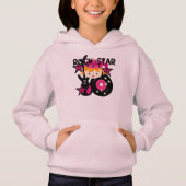 Blondes Rockstar-Mädchen Hoodie (Vorderseite)