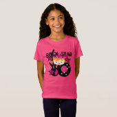 Blondes Rockstar-Mädchen T-Shirt (Vorne ganz)