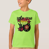 Blondes Rockstar-Mädchen T-Shirt (Vorderseite)