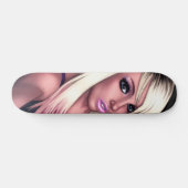 Blondes Skater-Mädchen Skateboard (Horizontal)