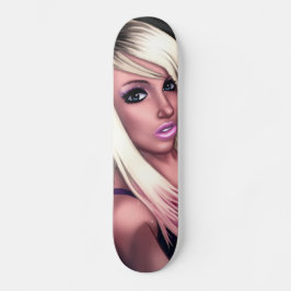 Blondes Skater-Mädchen Skateboard