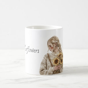 Blondes Sonnenblumen Sweatshirt für Frauen Kaffeetasse