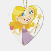 Blondes Toothfairy von der Granatapfel-Tinte Keramikornament (Links)