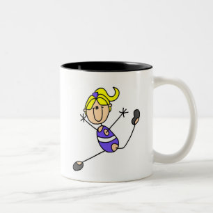 Blondes Turn-T-Shirt-Mädchen Zweifarbige Tasse
