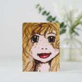 Blondi Art Postkarte (Stehend Vorderseite)